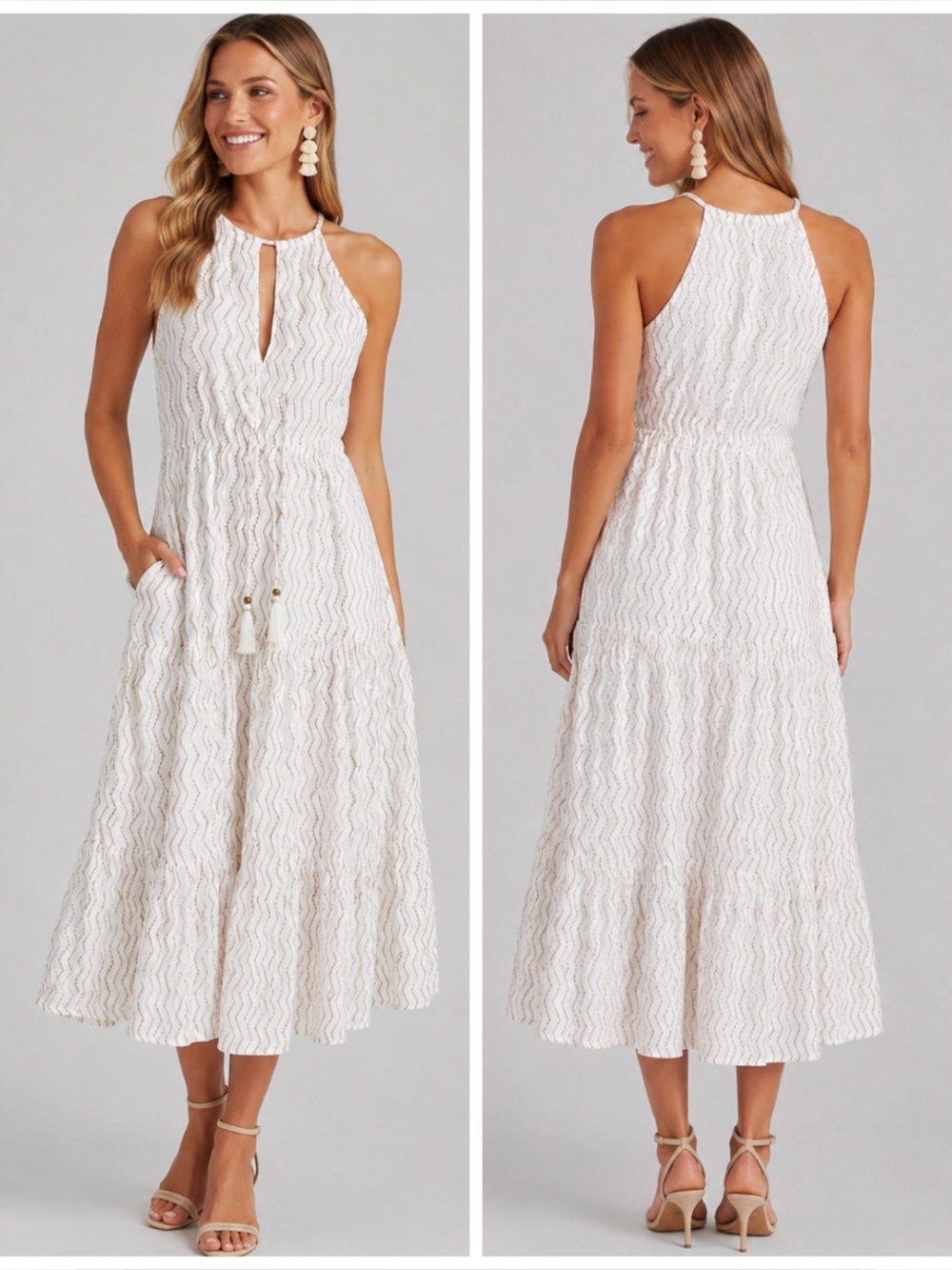 Oliphant Tuckernuck Camden Maxi Dress in Creamy White